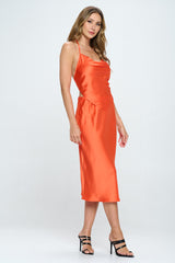 Sultry Satin Backless Tie Top