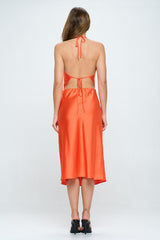 Sultry Satin Backless Tie Top