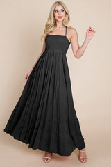 Bohemian Dream Pleated Backless Maxi Dress
