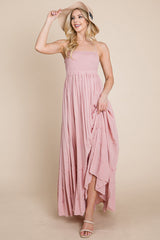 Bohemian Dream Pleated Backless Maxi Dress