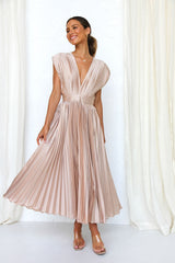 Elegant Pleated Backless Summer Dress