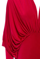 Flaming Scarlet Batwing Dress