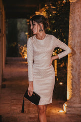 Ethereal Lace Temptation Long Sleeve Dress
