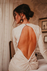Ethereal Lace Temptation Long Sleeve Dress
