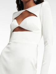 Seductive Sheath Cut-Out Long Sleeve Dress
