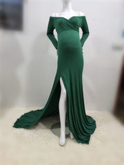 Sexy Shoulder-less Maternity Dress