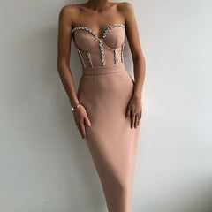 Diamond Goddess Strapless Bodycon Dress