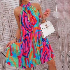 Sultry Summer Halter A-Line Party Dress