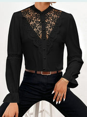 Elegant V-Neck Ruffled Women's Blouse
