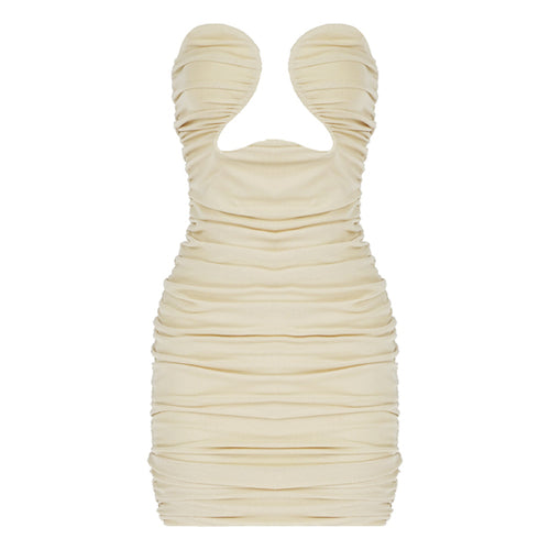 Seductively Draped Strapless Mini Dress