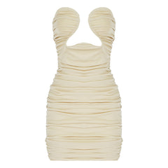 Seductively Draped Strapless Mini Dress