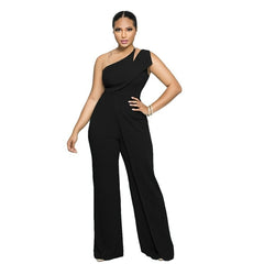 Sleek and Chic One Shoulder Wide Leg Jumpsuit