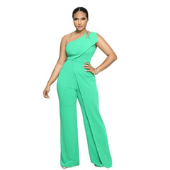 Sleek and Chic One Shoulder Wide Leg Jumpsuit