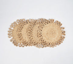Braided Jute Spiral Sun Placemats (Set of 4)