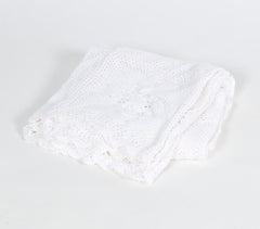 Crochet Cotton Floral Throw