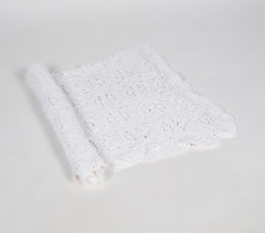 Classic White Crochet Cotton Throws