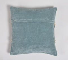Lace Embellished Powder Blue Cushion Cover