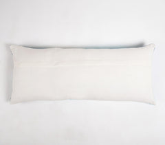 Oceanic Watercolor Cotton Cushion Cover with Line Embroidery