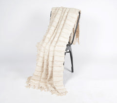 Handcrafted Muted Stripes Cotton Throw