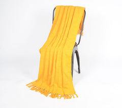Bohemian Handcrafted Cotton Throw with Fringes