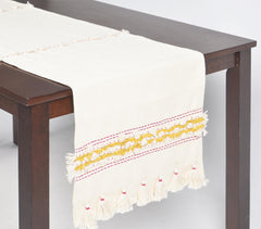 Handwoven & Tufted Cotton Table Runner