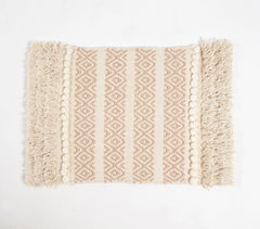 Handwoven Cotton Diamond Panel Placemats (Set of 4)