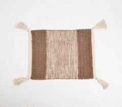 Handwoven Cotton Cocoa Colorblock Placemats (Set of 4)