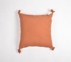 Alternate-Geometric Monochrome Tasseled Cotton Cushion Cover
