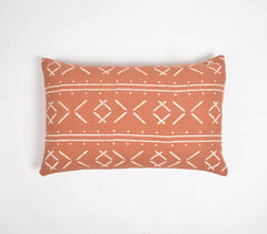 Tribal Monochrome Cotton Lumbar Cushion Cover