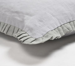Dyed Monotone Grey Cotton Linen Cushion Cover