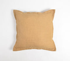 Solid Khaki Cotton Linen Cushion Cover