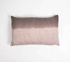 Textured Ombre Cotton Linen Lumbar Cushion Cover