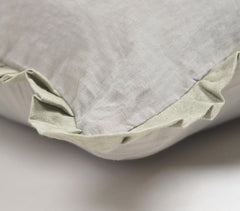 Dyed Monotone Green Cotton Linen Cushion Cover