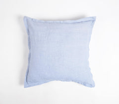Solid Powder Blue Cotton Linen Cushion Cover