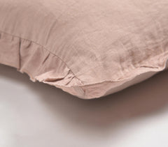 Dyed Monotone Pink Cotton Linen Cushion Cover