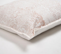 Block Printed Floral Monochrome Cushion Cover
