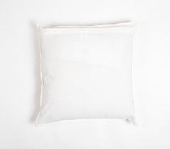 Block Printed Floral Monochrome Cushion Cover