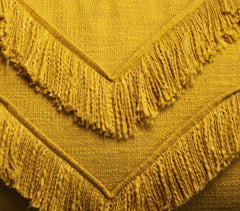 Woven Yellow Cotton Cushion Cover