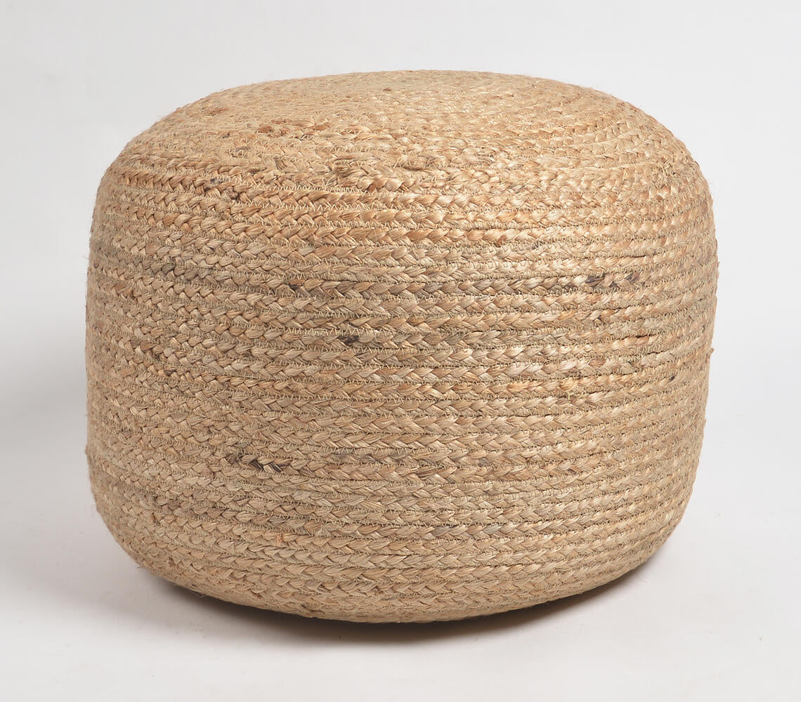 Hand Braided Jute Pouf