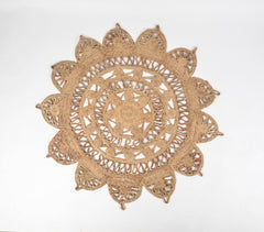 Hand Braided Floral Jute Rug