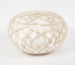 Macrame Pastel Cotton Pouf