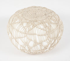 Macrame Pastel Cotton Pouf