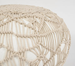 Macrame Pastel Cotton Pouf