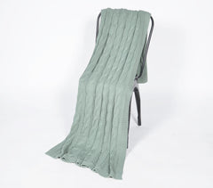 Knitted Cotton Indus Blue Throw