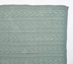 Knitted Cotton Indus Blue Throw