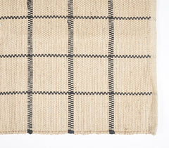 Handwoven Minimalist Check Jute Rug