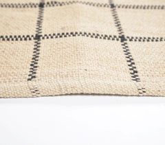 Handwoven Minimalist Check Jute Rug