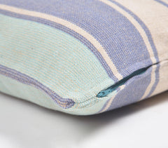 Yarn-Dyed Cotton Striped Blue Cushion Cover