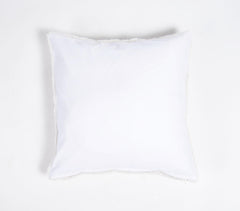 Handwoven Cotton Furry Cushion Cover