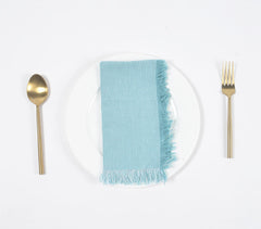 Fringe Borders Green Napkins (Set of 4)